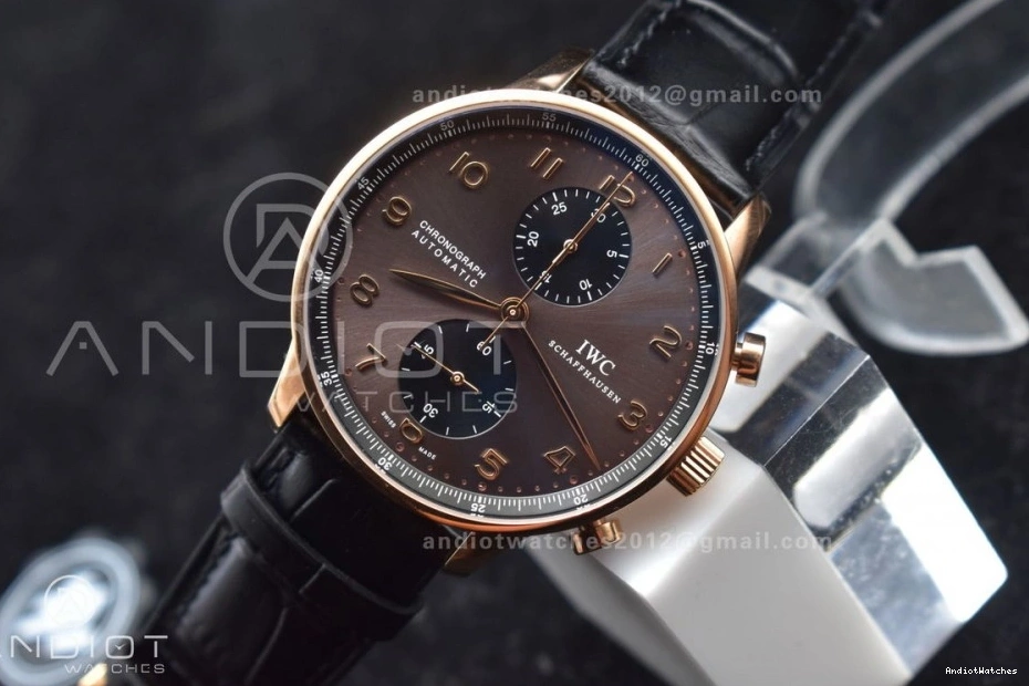 Chrono (Same Black ZF Best Edition Thickness Practical Portuguese 1:1 Genuine) on Strap A7750 IW371482 as Leather 444 0511